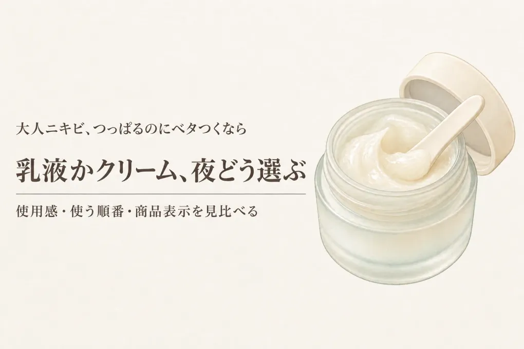 寒くなる前の夜ケア｜保湿乳液とフェイスクリーム、ニキビ肌ではどう選ぶ？